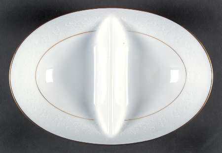 Guenevere 10" Oval Divided Vegetable Bowl