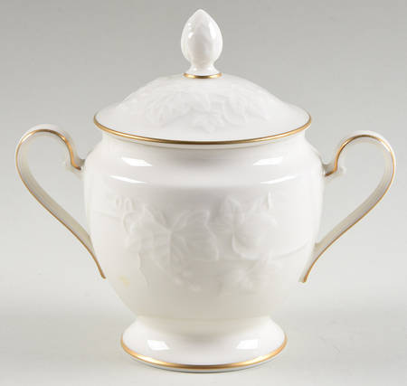 Halls of Ivy (Gold Trim) Sugar Bowl & Lid