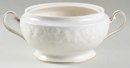 Halls of Ivy (Gold Trim) Round Vegetable No Lid