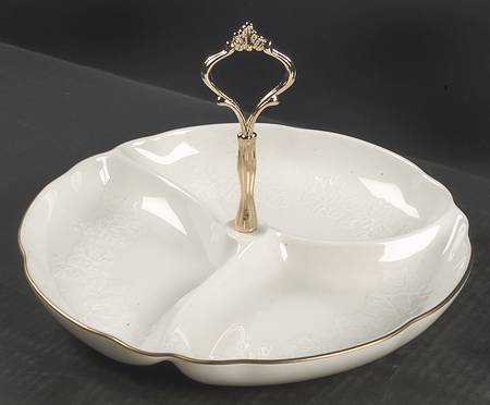 Halls of Ivy (Gold Trim) 3-Part Relish