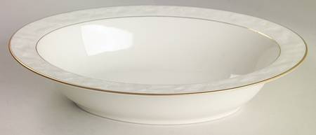 Halls of Ivy (Gold Trim) 11" Oval Vegetable Bowl