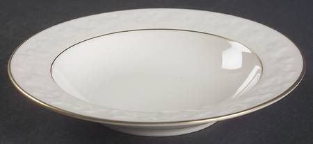 Halls of Ivy (Gold Trim) Rim Fruit/Dessert (Sauce) Bowl