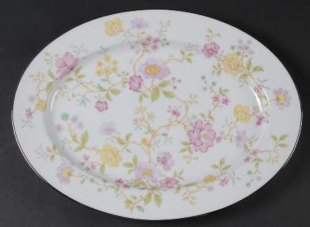 Harmony (Platinum Trim) 13" Oval Serving Platter