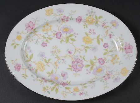 Harmony (Platinum Trim) 11" Oval Serving Platter