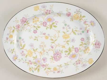 Harmony (Platinum Trim) 16" Oval Serving Platter