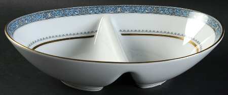 Harcourt 10" Oval Divided Vegetable Bowl