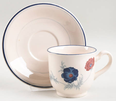 Harlequin Footed Cup & Saucer Set