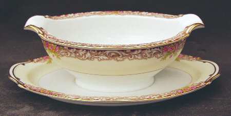Harmony (Gold Trim) Gravy Boat with Attached Underplate