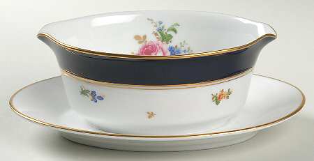 Hapsburg Rose Gravy Boat with Attached Underplate