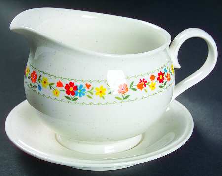 Happy Talk Gravy Boat with Attached Underplate