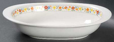 Happy Talk 10" Oval Vegetable Bowl