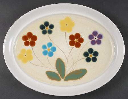 Happy Time 13" Oval Serving Platter