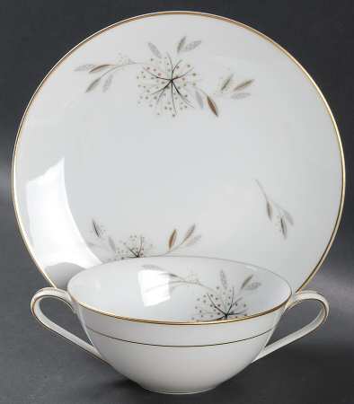 Helene Flat Cream Soup Bowl & Saucer Set