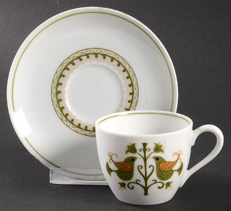 Hermitage Flat Demitasse Cup & Saucer Set