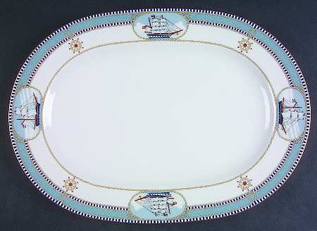 High Sails 14" Oval Serving Platter