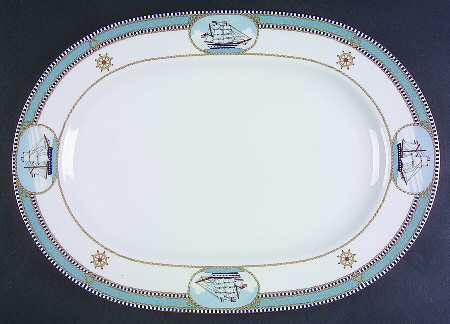 High Sails 16" Oval Serving Platter