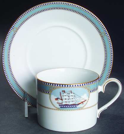 High Sails Flat Cup & Saucer Set