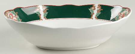 Home For Christmas 9" Oval Vegetable Bowl