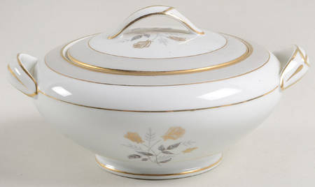 Holbrook (Gold Trim) Sugar Bowl & Lid