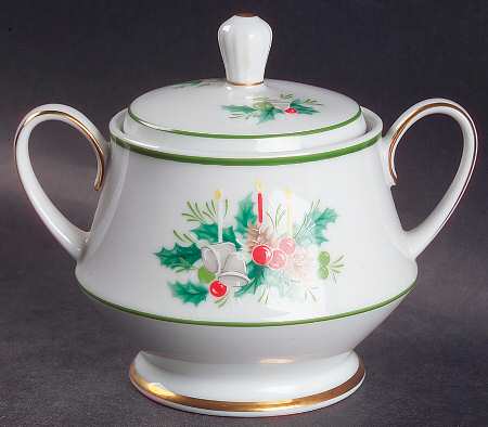 Holly Sugar Bowl & Lid
