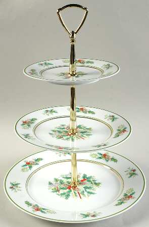 Holly 3-Tiered Serving Tray (DP, SP, BB)