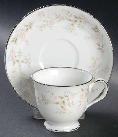 Holbrook (Platinum) Footed Demitasse Cup & Saucer Set
