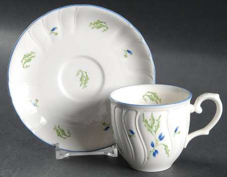 Honfleur Flat Demitasse Cup & Saucer Set