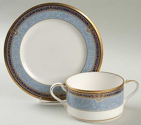 Icon Cream Soup Bowl & Bread Plate/Saucer Set