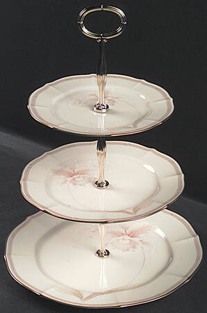 Imperial Blossom 13 7/8"-14 1/4" 3-Tiered Serving Tray(DP,SP,BB) HC
