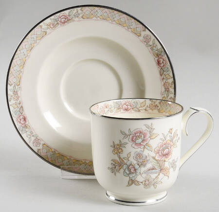 Imperial Garden Footed Cup & Saucer Set