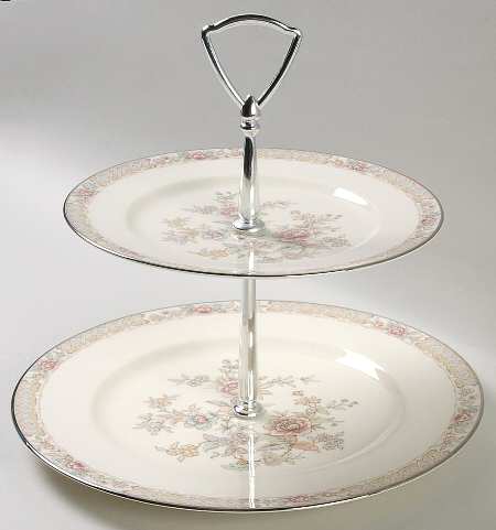 Imperial Garden 2 Tiered Serving Tray (Dinner & Salad Plate)