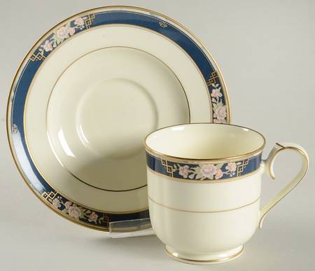 Imperial Gate Footed Cup & Saucer Set