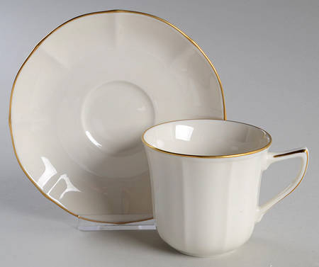 Imperial Gold Flat Cup & Saucer Set