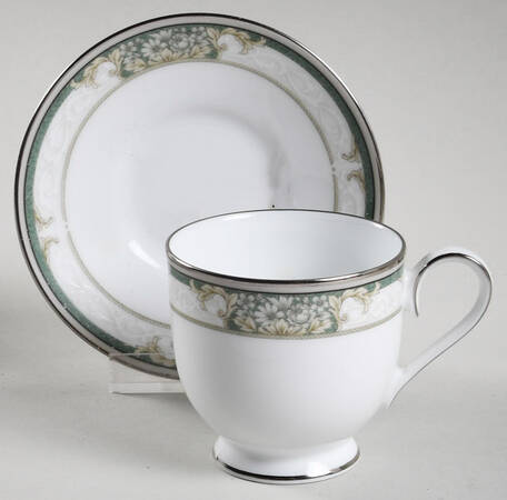 Imperial Jade Footed Demitasse Cup & Saucer Set