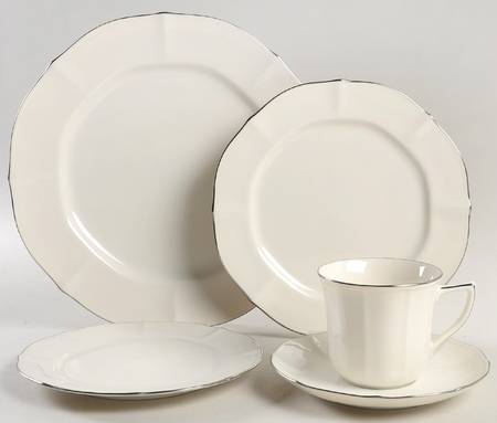 Imperial Platinum 5 Piece Place Setting by Noritake