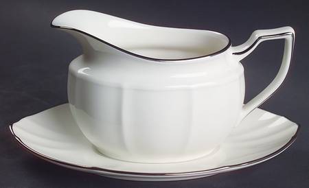 Imperial Platinum Gravy Boat & Underplate by Noritake