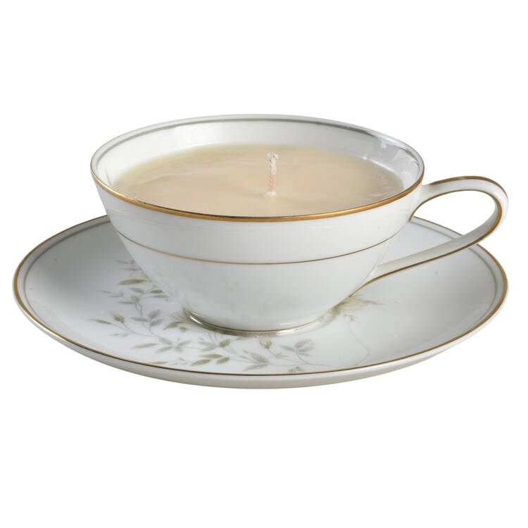 Ingrid Scented Cup & Saucer Candle-Vanilla  HC