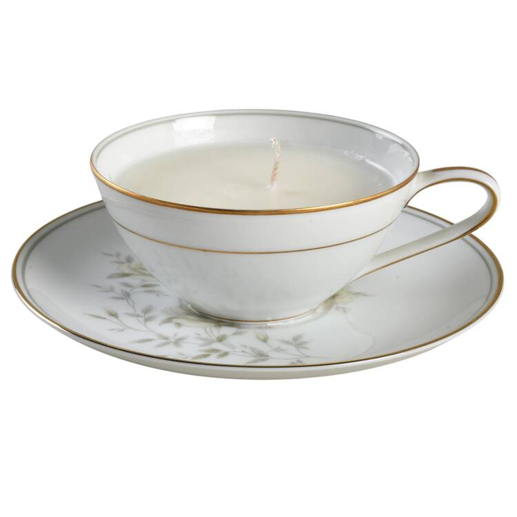 Ingrid Scented Cup & Saucer Candle-Lavender  HC