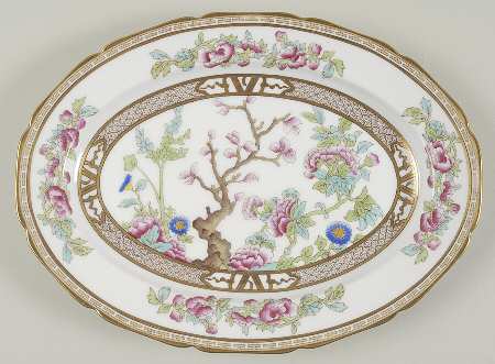 Indian Tree 11" Oval Serving Platter