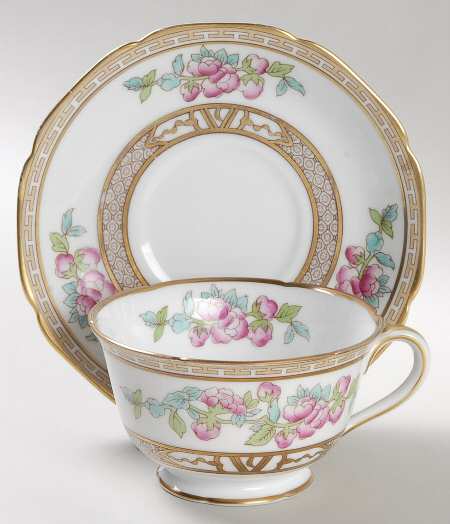 Indian Tree Footed Cup & Saucer Set