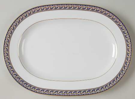 Indigo Waltz 12" Oval Serving Platter