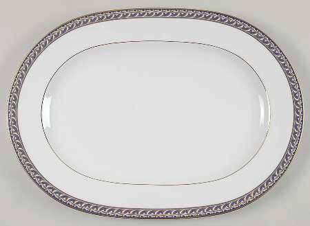 Indigo Waltz 16" Oval Serving Platter