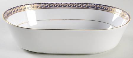 Indigo Waltz 9" Oval Vegetable Bowl