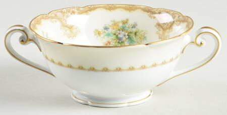 Iris Footed Cream Soup Bowl