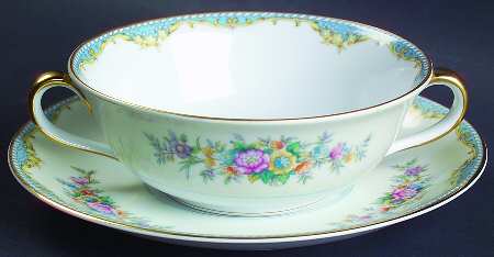 Ivanhoe Flat Cream Soup Bowl & Saucer Set