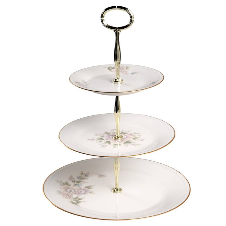 Ivanhoe 13 7/8"-14 1/4" 3-Tiered Serving Tray(DP,SP,BB) HC