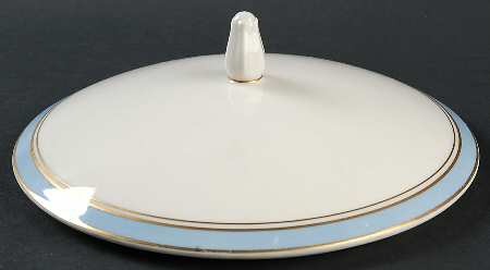 Ivory & Azure Lid for Round Vegetable