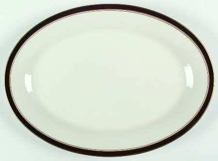 Ivory & Ebony 16" Oval Serving Platter