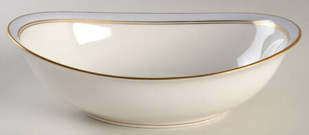 Ivory & Mist 10" Oval Vegetable Bowl
