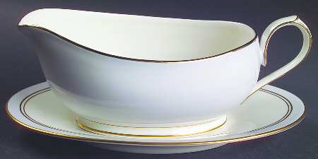 Ivory & Mist Gravy Boat & Underplate